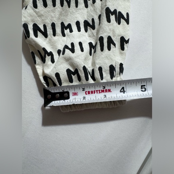 MINI PS MARKET jumpsuit for girls size 4 years white color with black letters - Picture 10 of 13